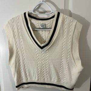 Sunday Best cropped knit Vest.